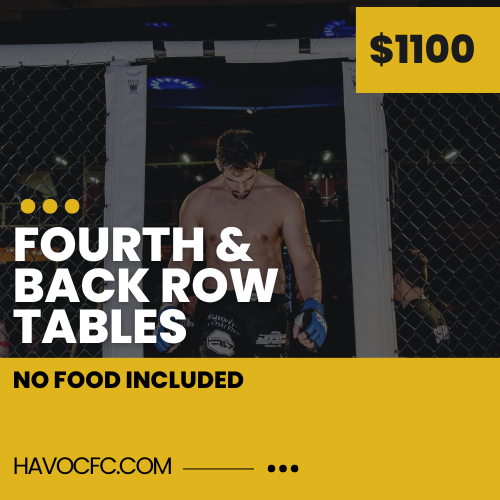 Fourth Row Back Row Table No Food Havoc Fighting Championship